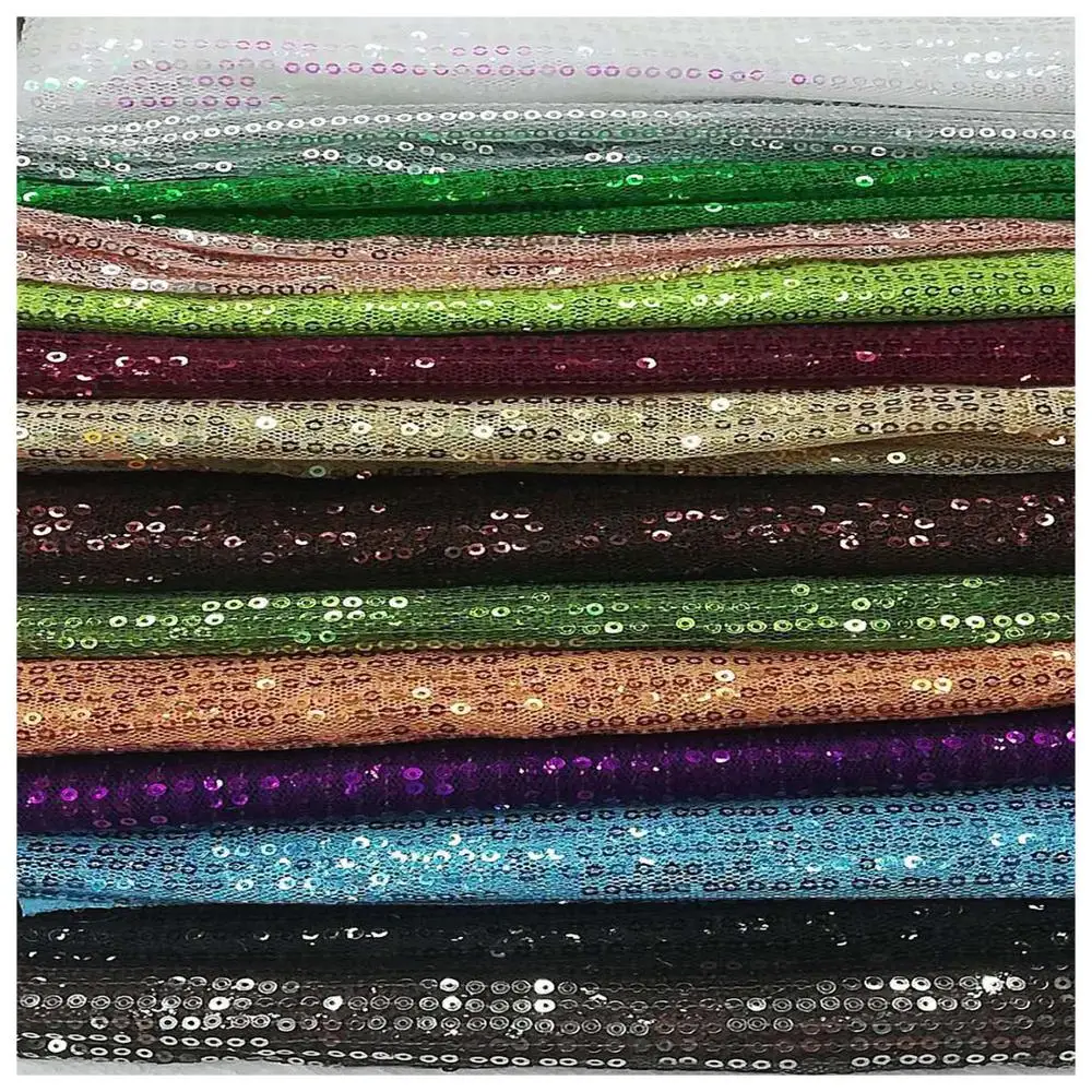 

100% polyester embroidery sequin fabric