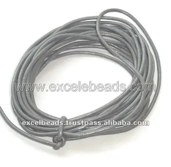 Grey Colored Genuine Leather Laces 