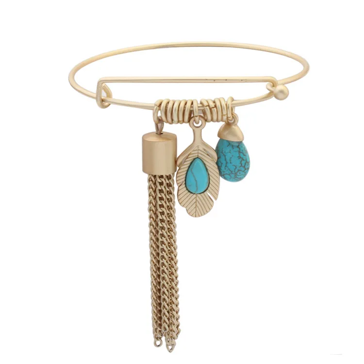 

New style for tassel and turquoise the summer bracelet