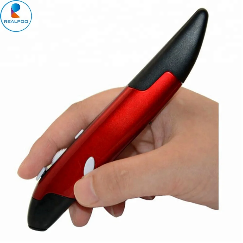 

2.4G USB Air Mouse Pen Wireless Mouse Pen Air Optical Computer Remote Mouse Laser Pointer, Black, blue, brown, green, pink, red