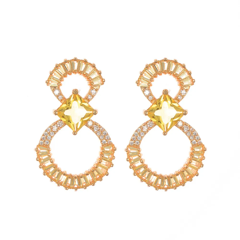 Turkish Jewelry Gold Crystal Jewelry Wholesale 18k Gold Earring Jewelry ...