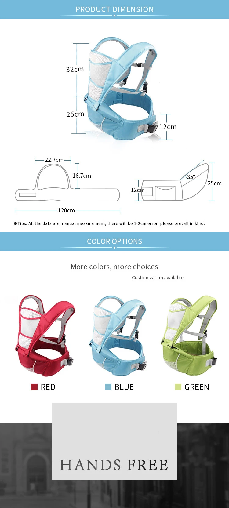 Wholesale Fashion Ergonomic Baby Sling Carrier
