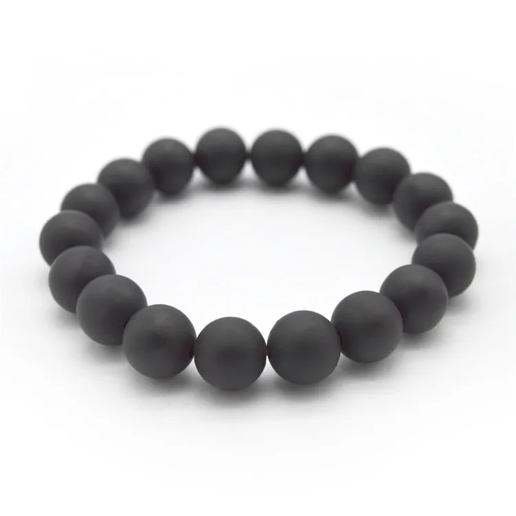 

Best Seller Natural Bian Stone Wrist Health Care Bead Bracelet, Black