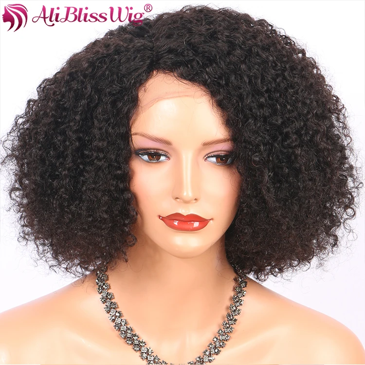 

Ali Bliss Wig Wholesale Cheap Curly Bob Style Wigs 10 Inch Brazilian Human Hair Lace Front Wig for Black Women, N/a