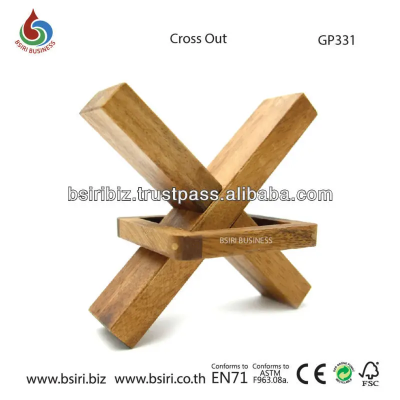 puzzle cruz de madera