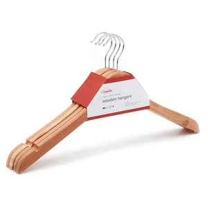 Image of Assessed Supplier LINDON 4 Pack 360 Degree Swivel Hook Natural Red Cedar Wood Tops Clothes Hangers