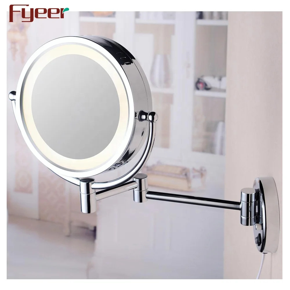 mounted lighted makeup mirror