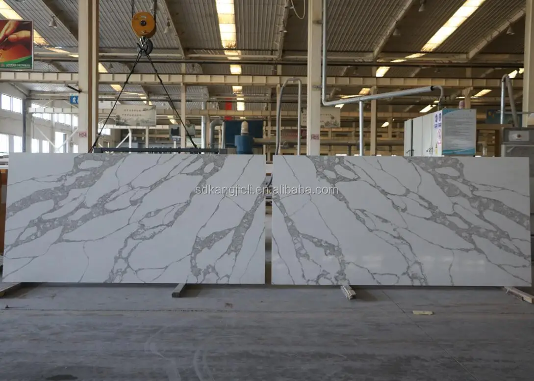 black color calacatta 2cm/3cm thickness artificial quartz slabs  kzs609
