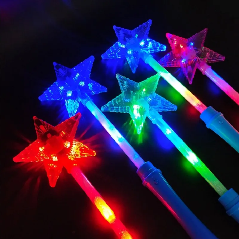 Led Flashing Magic Star Fairy Stick Wand Wedding Party Favor Flashing ...