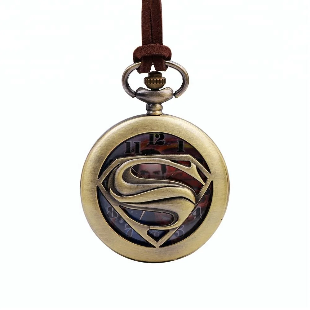
Retro leather cord metal alloy pendant pocket watch for women men,old man or women pendant pocket watches 
