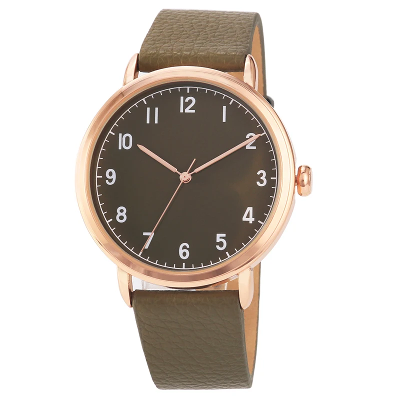 

Private label 30m waterproof casual dress colorful strap lady leather watch women or girls, Pink;red;brown;blue