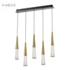 Modern Bronze Metallic Glass Chandelier With Unique Design Concept