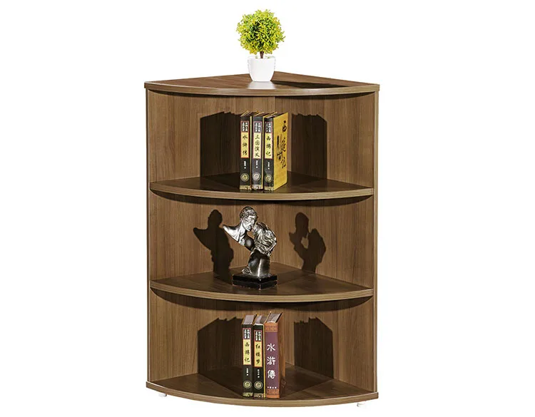 China Manufacture Morden Round Shape Wooden Open 3 Tier Revolving