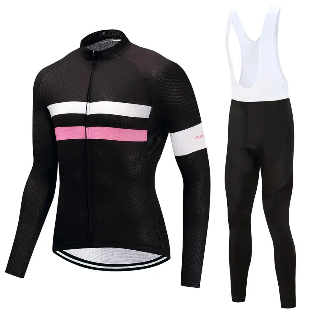 

Breathable Long Sleeve Cycling Jersey Set for Autumn Spring Pro Bicycle Clothes, Any colors