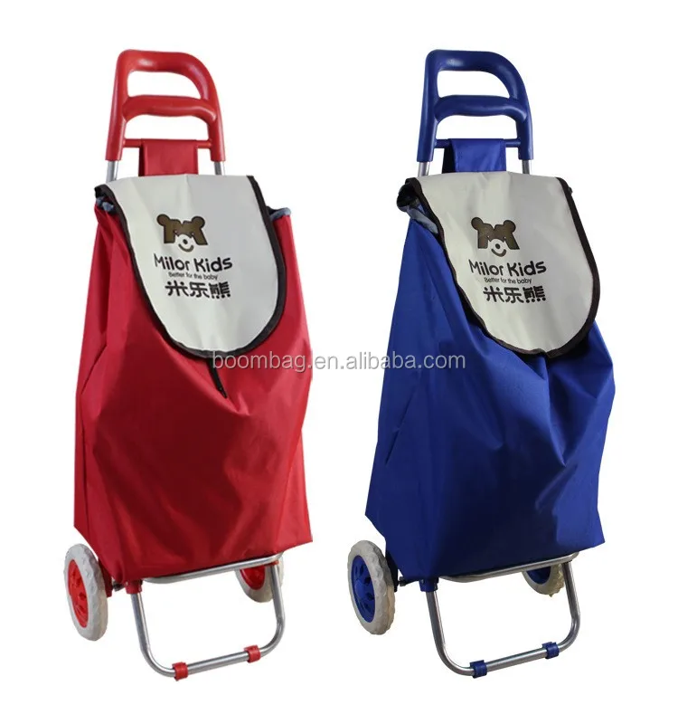 Foldable Collapsible Market Rolling Wheeled Folding Shopping Grocery