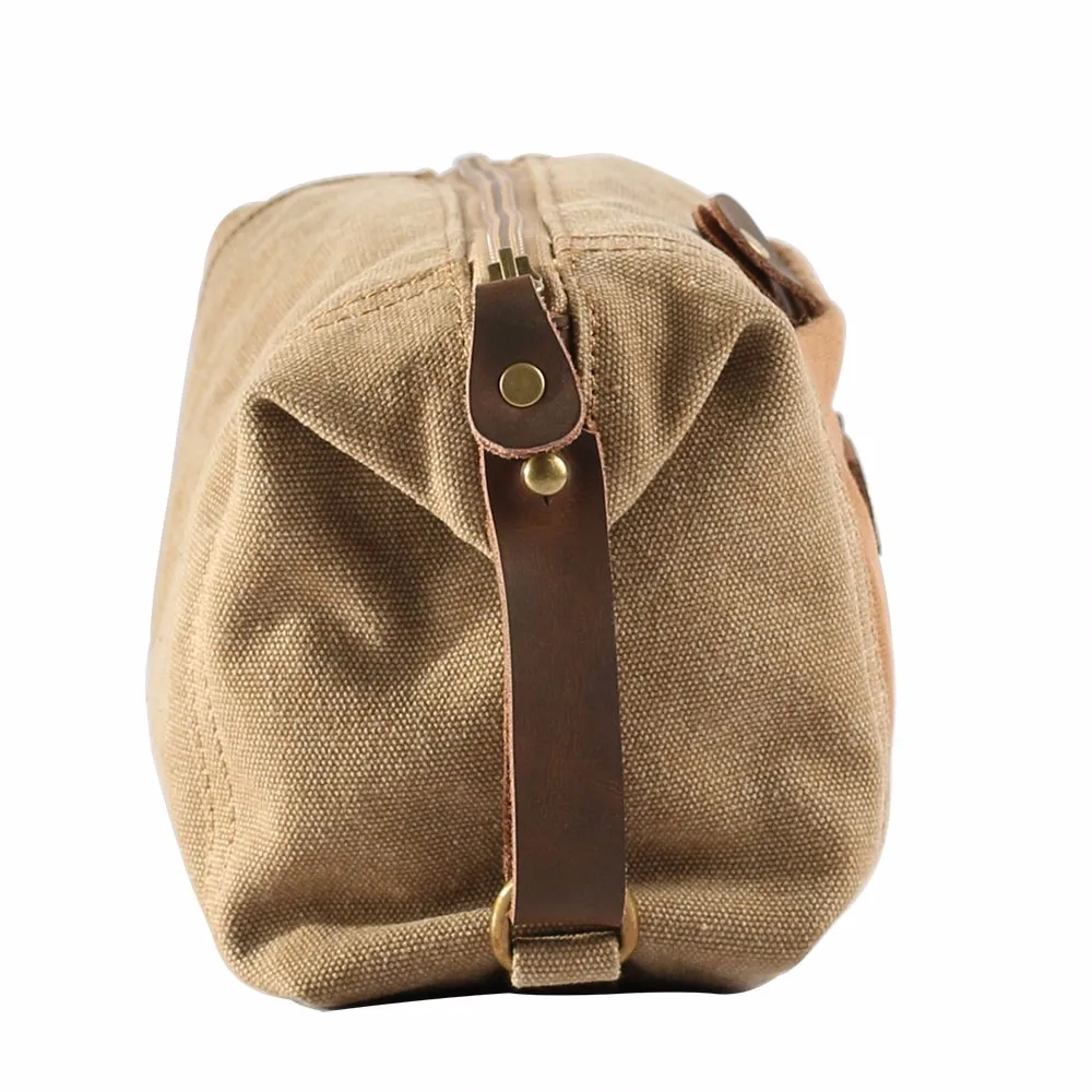 Durable Functional Unisex Custom Canvas Travel Cosmetic Bag Wholesale Buy Custom Cosmetic Bag