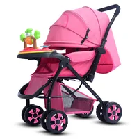 

Best Price Pink Baby Stroller Dolls Pram With Music Toys For Girl Baby