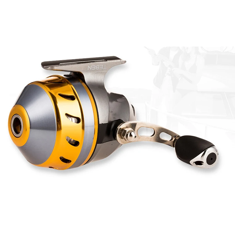 

Gear Ratio 3.1:1 Slingshot Fishing Reel America Popular Operate Closed Shooting Convenient Fly Fishing Reel, Gold