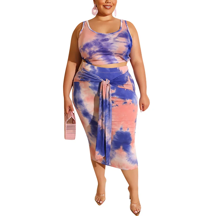 

2019 Fashion Plus Size Tight And Sexy Pack Hip And Umbilical Two-Piece Suit Flower Girl Dresses Women, Blue;orange;pink