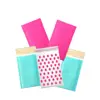 Hot Pink, Aqua and Polka Dot Kraft Bubble Mailers, Padded Envelopes, 4x8 & 6x9
