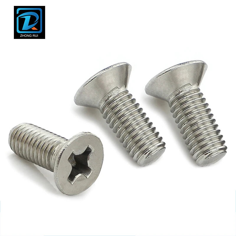 
304 Stainless Steel Phillips Flat Head Machine Screw 