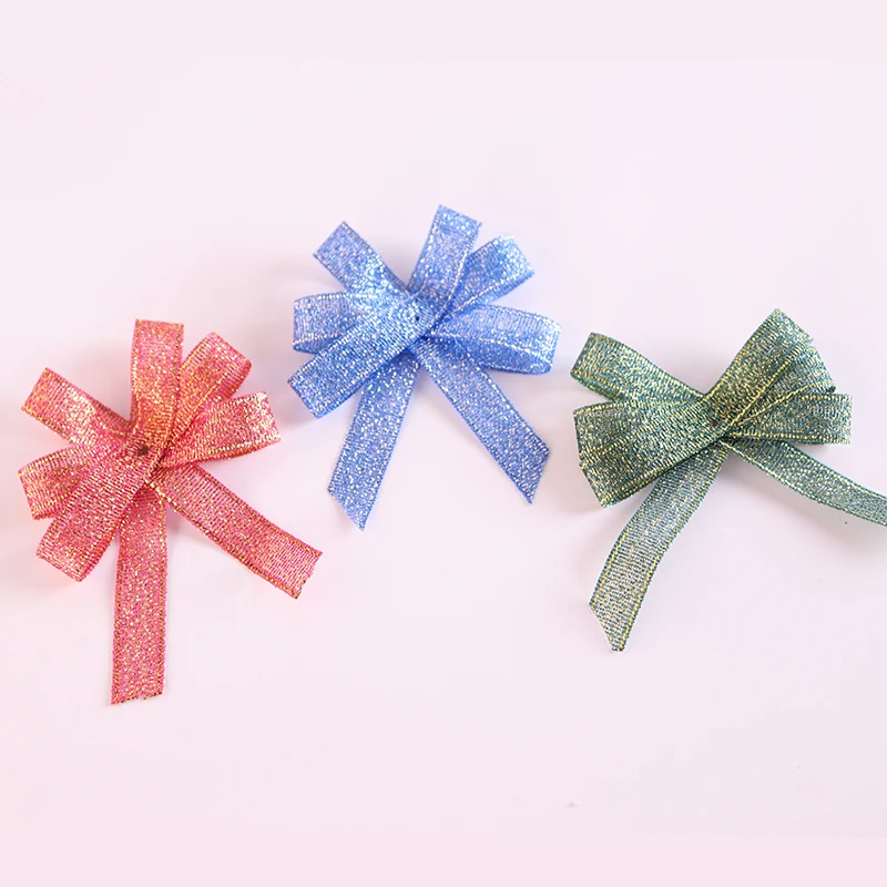 

wholesale DIY organza ribbon boxes packing bow, ribbon bow pre-made bow, White. dye to match
