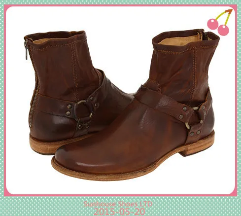 men's low heel boots
