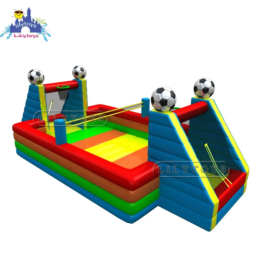 inflatable soap soccer field