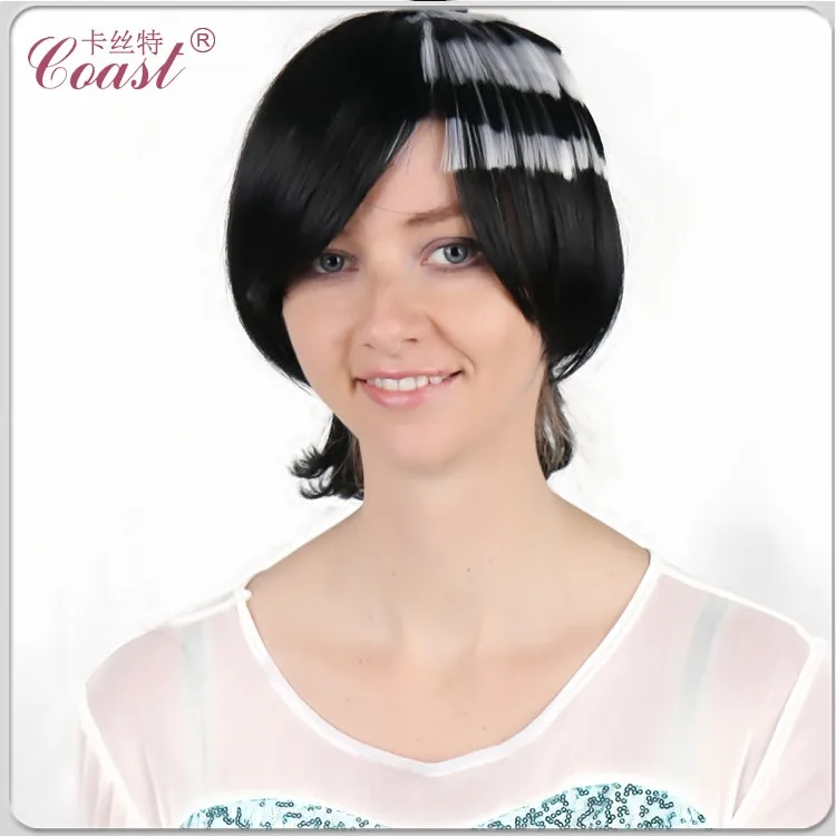 kids short black wig