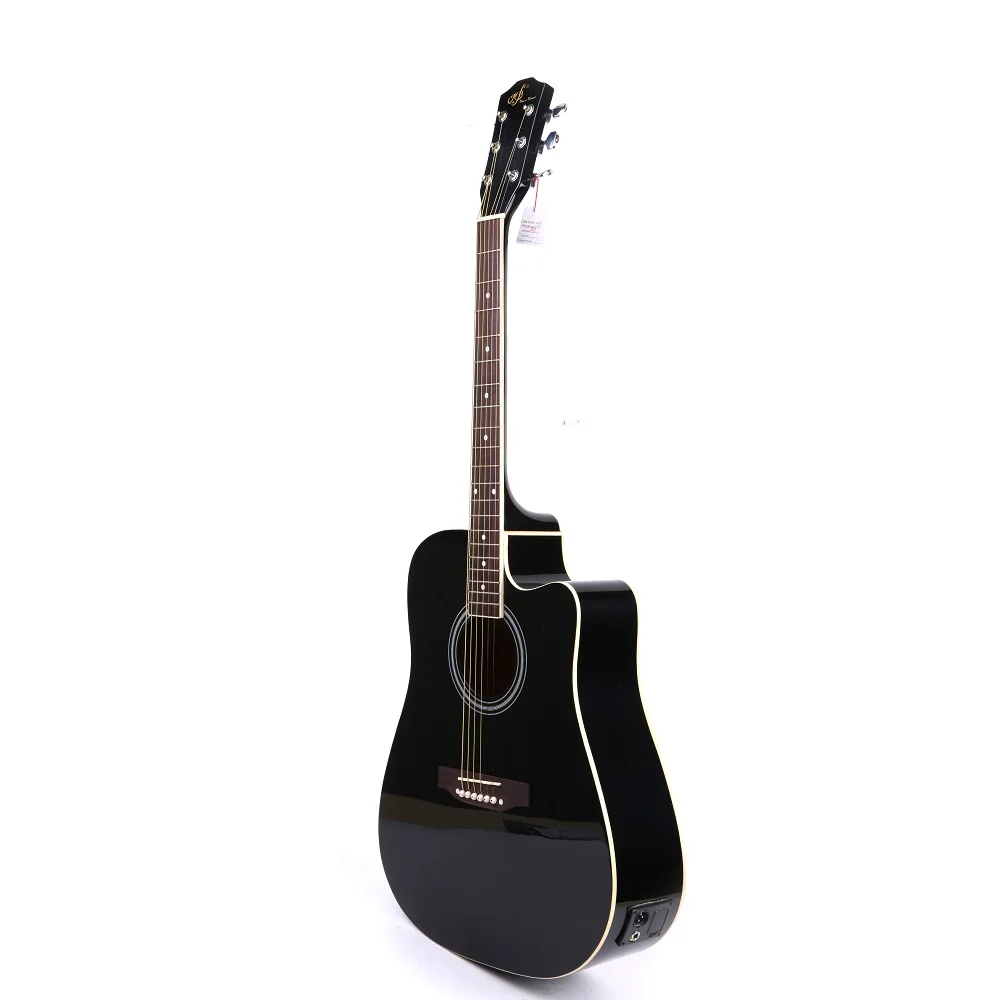 

Wholesale 41" Cutaway Chinese Acoustic Guitar, Black,natural or as you require