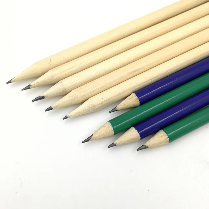 7" 190mm Length Natural Wood Pencil With Eraser,Wood Pencil,Pencil