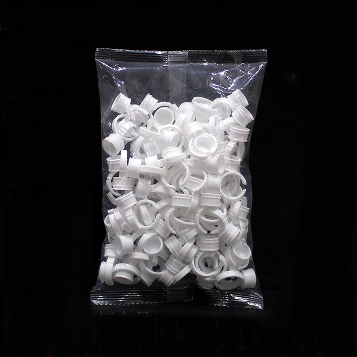 Small Medium Large Plastic Ring Ink Holders Caps For Permanent Eyebrow