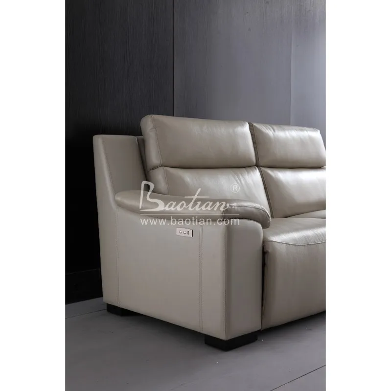European Design Genuine Italian Leather Recliner Sofa Set Motional