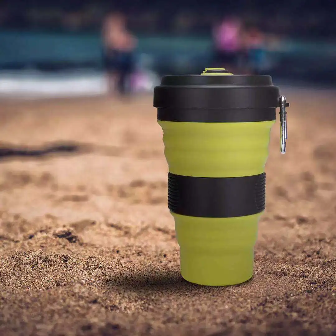 silicone collapsible travel cup folding cup/mug sport bottle