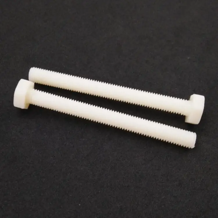 
Plastic Nylon Hex Bolts Nuts Fastener Fiber Glass PA 66 Standard DIN 933 M8 Thread 