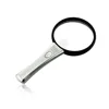 Bifocal Double Lens Handle Handy Illuminated Magnifier Magnifying Glasses with 2 LED Lights for Low Vision
