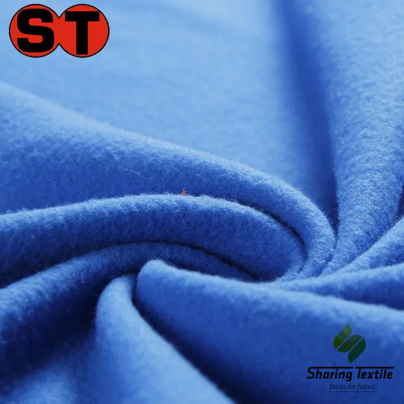 Stock 49 Colors Polyester Polar Fleece Fabric/soft Two Sides Brushed