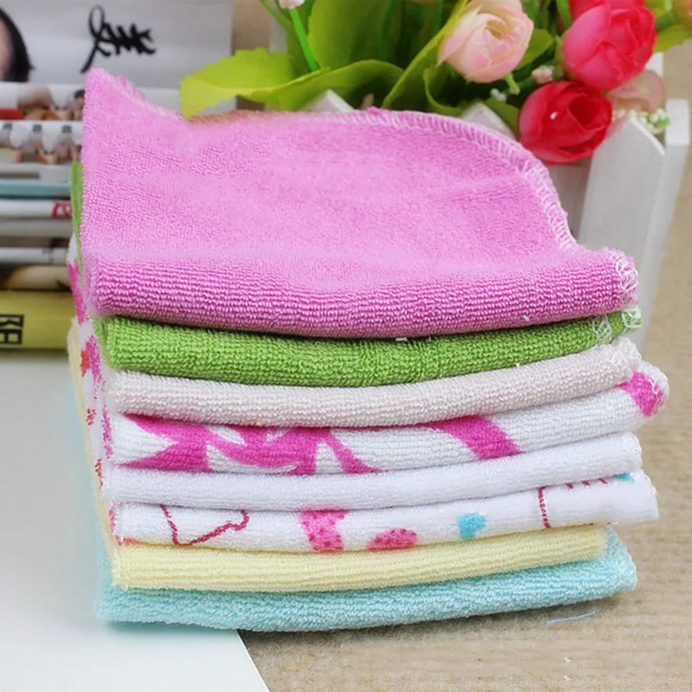 8 Pcs Baby Infant Newborn Soft Bath Towel Washcloth Bathing Feeding Wipe Cloth