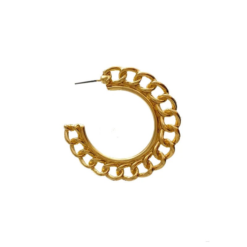 

The New Fashion Gold Metal Hoop Earrings Handmade Jewelry For Women Gift, Colourful