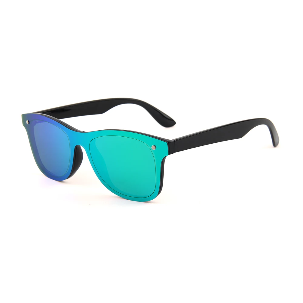 

colorful unisex fashion promotional one piece mirror lens custom sunglasses 2019