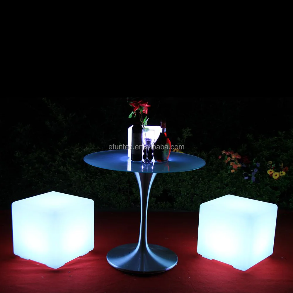 Portable Wireless Waterproof Color Lighting White Plastic Bar Stool Glowing Led Light Cube Table Seat Buy Led Light Cube Table Seat Glowing Cube
