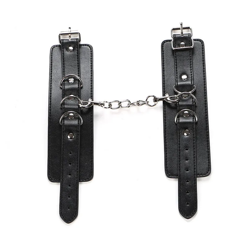 Adult Faux Leather Handcuffs Wrist Restraints Game Toys Slave Fetish