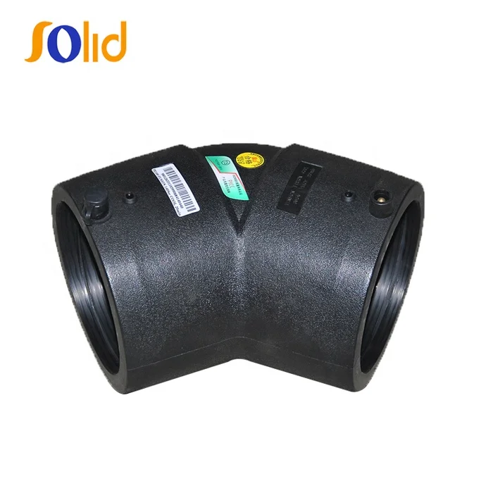 Plastic PE pipe y tee pipe fitting HDPE Electrofusion 45 degree elbow