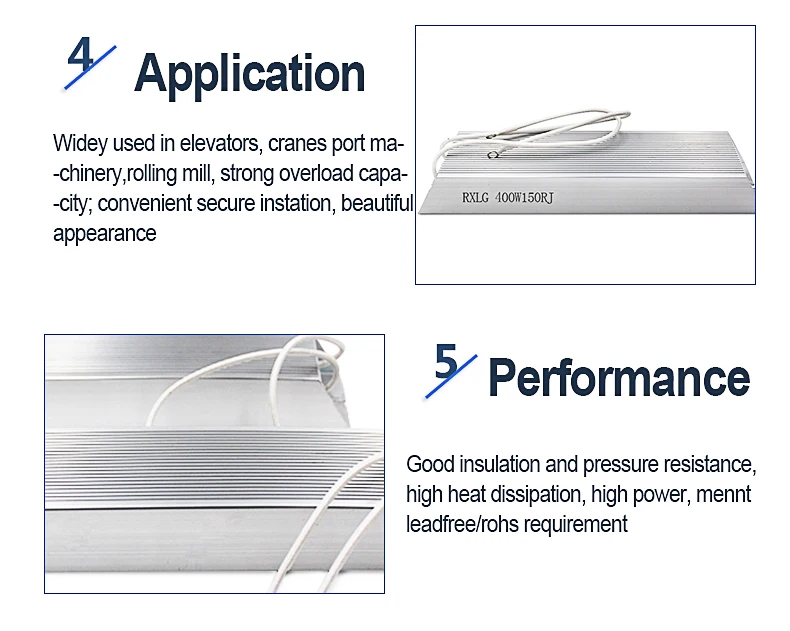 inverter brake resistor rxlg 300w 250rj trapezoidal aluminum