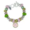 Husuru New Fashion Big Hole Crystal Beads OT Bracelets With Aka Sister Alpha Ka Alpha Sorority Jewelry For Girl Women