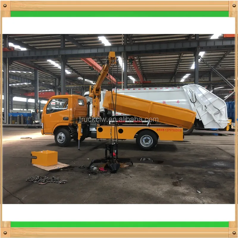 Hot Sale 6 Wheel 4 Ton Dump Truck Mounted 3.5tons Crane,Tipper Truck