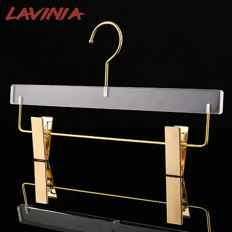 

Gold Hook Acrylic Pants Hanger for Clothes, Any color