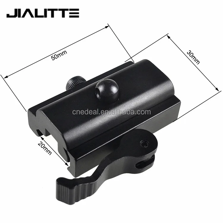 

Jialitte J006 20mm Picatinny Rail To Sling Swivel Mount QD Bipod Adapter, Black