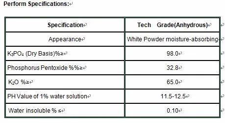 low price tripotassium phosphate anhydrous tkp 98% min