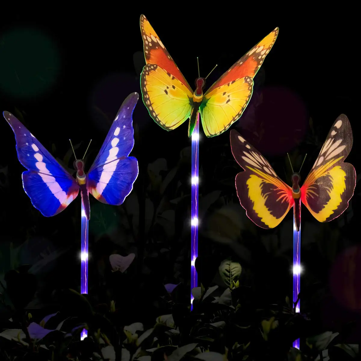 Luci Solari Da Giardino A Forma Di Farfalla – 5m, 12 LED, 8 Modalità, IP65 Impermeabile, Per Esterno, Prato, Alberi